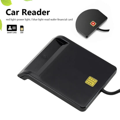 Portable USB 2.0 Intelligent Card Reader for DNIE ATM CAC IC ID Bank SIM Card Reader USB Smart Card Reader for Windows Linux PC