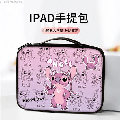 Disney Stitch Tablet Storage Bag For 9 10 11 12 Inch For IPad Air 4 5 Pro 11 Mini Case For Samsung Lenovo Shockproof Pouch Bags