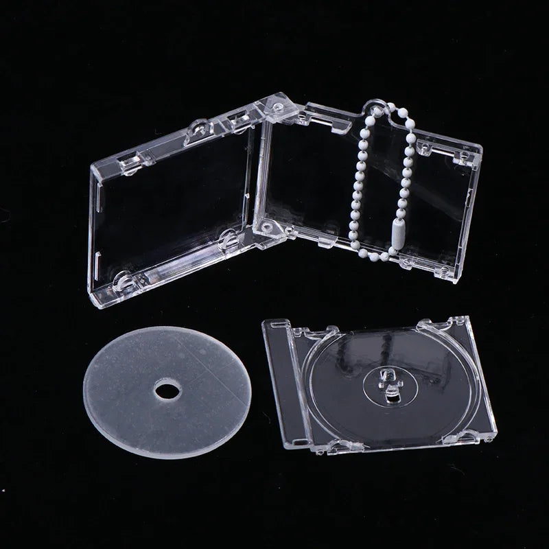 1pc Peripheral Commemorative Album Blank Mini CD Case Pendant For DIY Keychains Backpack Hanging Decoration