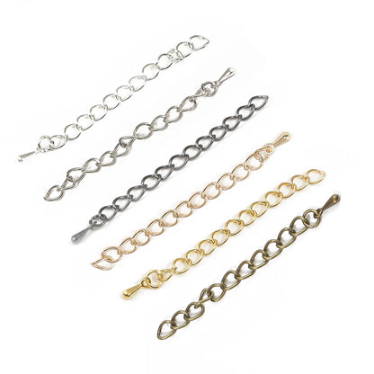 10Pcs/Lot 55mm Metal Iron Extended Extension Tail Chain Connector For DIY Jewelry Making Ends Bracelet Necklace Accessories