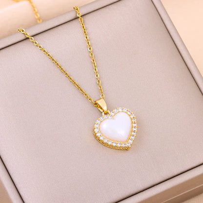 New Design Sense Light Luxury Pendant Necklaces For Women Trendy Stainless Steel Female Jewelry Ladies Neck Chain Accessories