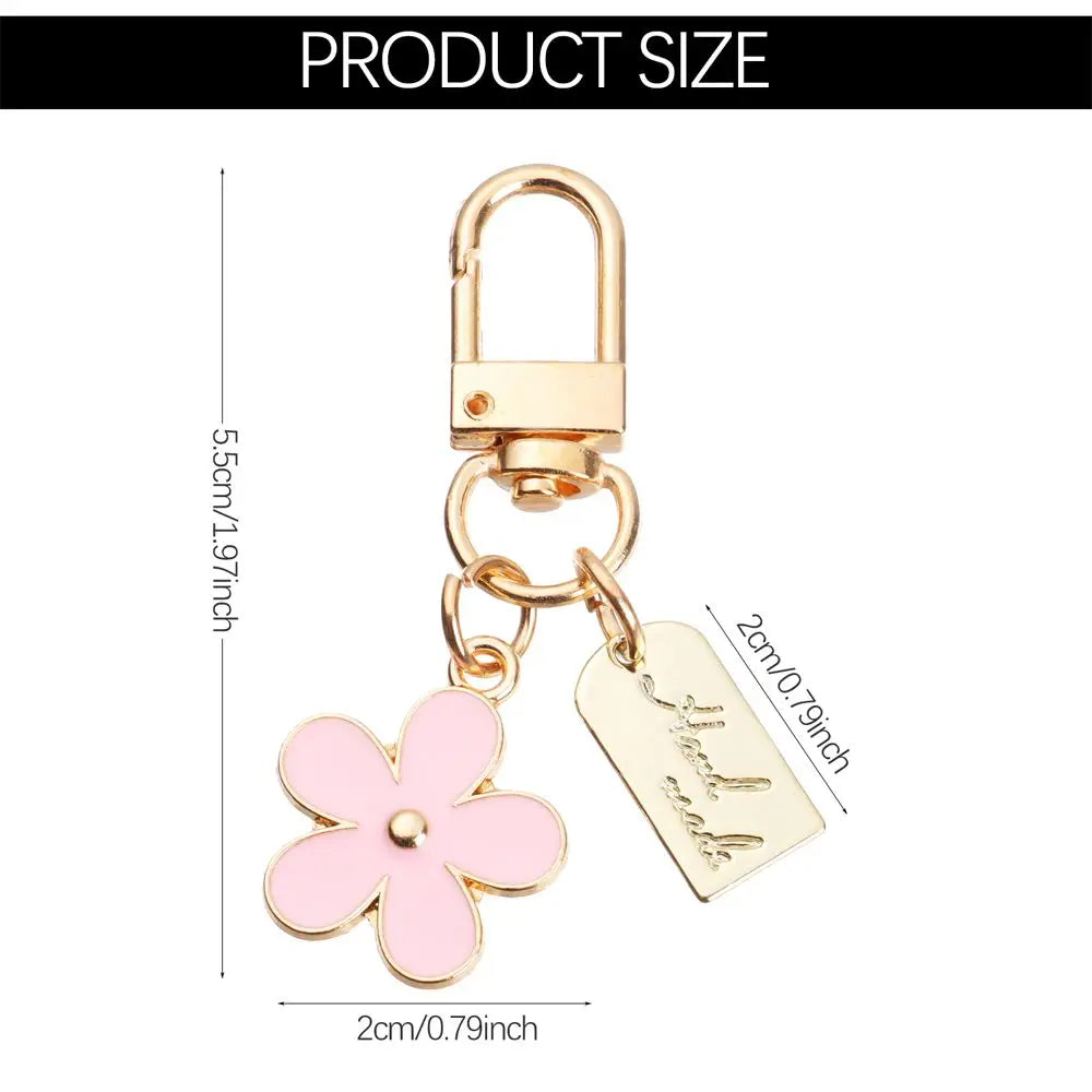 Gift Decoration Women Charm Pendant for Purse Bag Charm Keyring Flower Key Chain Keychains