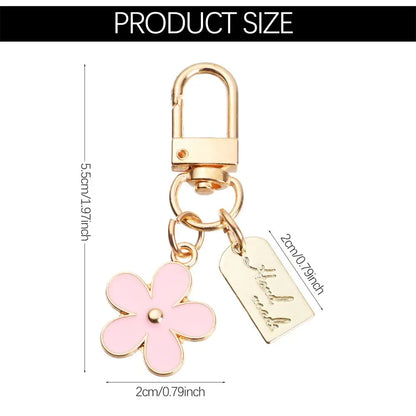 Gift Decoration Women Charm Pendant for Purse Bag Charm Keyring Flower Key Chain Keychains