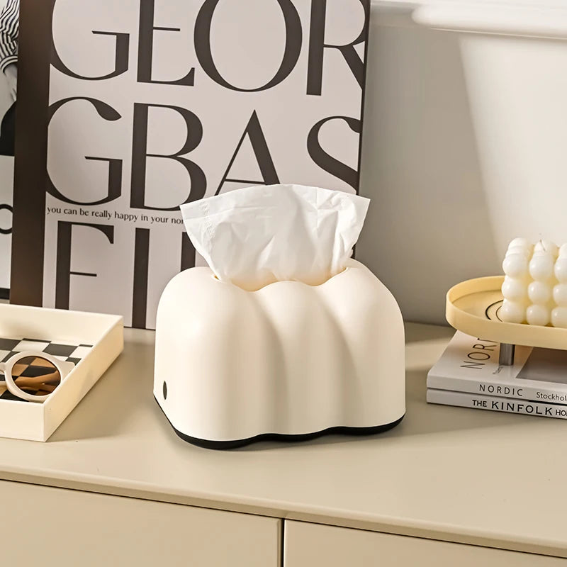 Cloud Creative Lifting Tissue Box, Household Bathroom Paper Suction Box, High-End Cream, High-End Sense, Ins Paper Suction Box