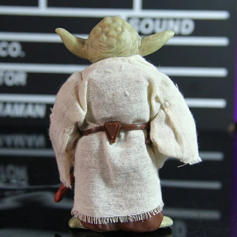 12cm Star War Mandalorian Animation Characters Master YODA with Cloth Model Toy PVC Action Figure Statue Decorative Collection