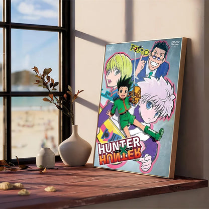 Hunter X Hunter Manga Anime  Self-adhesive Art Poster Retro Kraft Paper Sticker DIY Room Bar Cafe Stickers Wall Painting