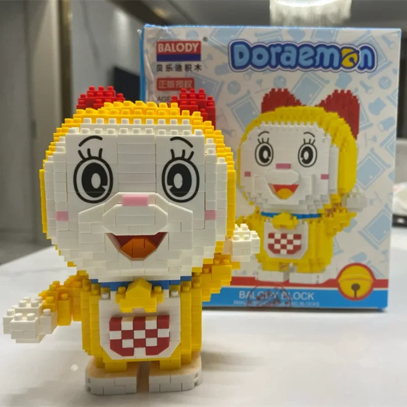 BALODY Doraemon building block Nobita Nobi Dorami model Minamoto Shizuka figure children's toy Christmas birthday gift