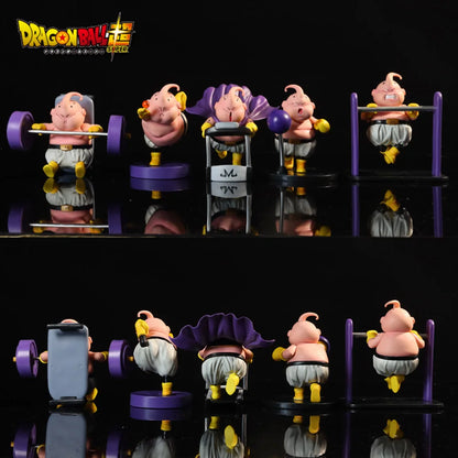 Hot Dragon Ball Anime Figure Q version Fitness Buo the Demon PVC Action Figure Collection Desktop Statue Model Toys Doll Gifts