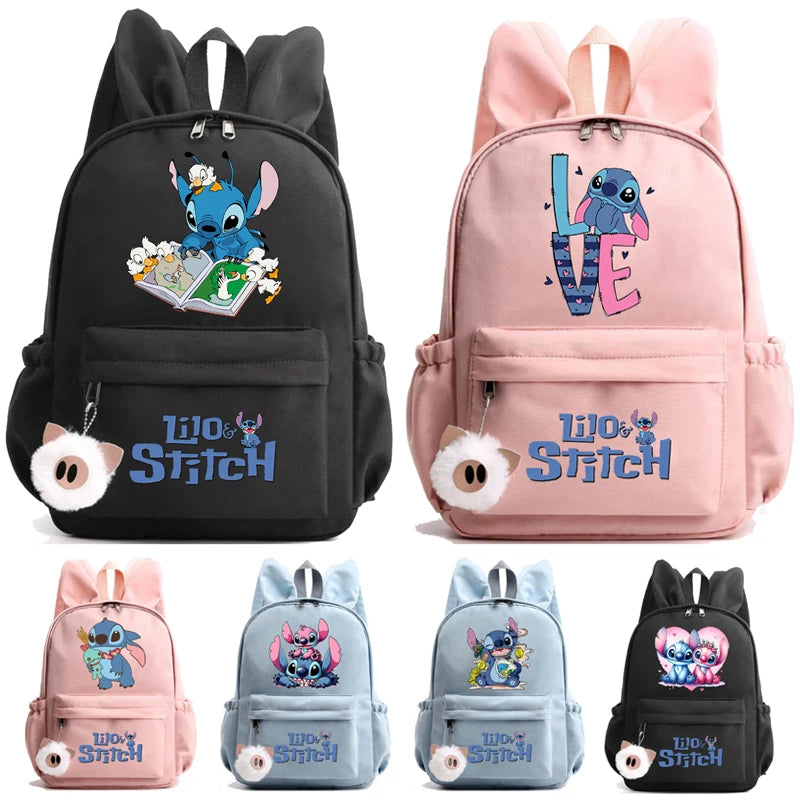 Disney Stitch Backpack for School Girl Boy Student Teenager Children Rucksack Women Casual Mochila Bags Kids Birthday Gifts Toys