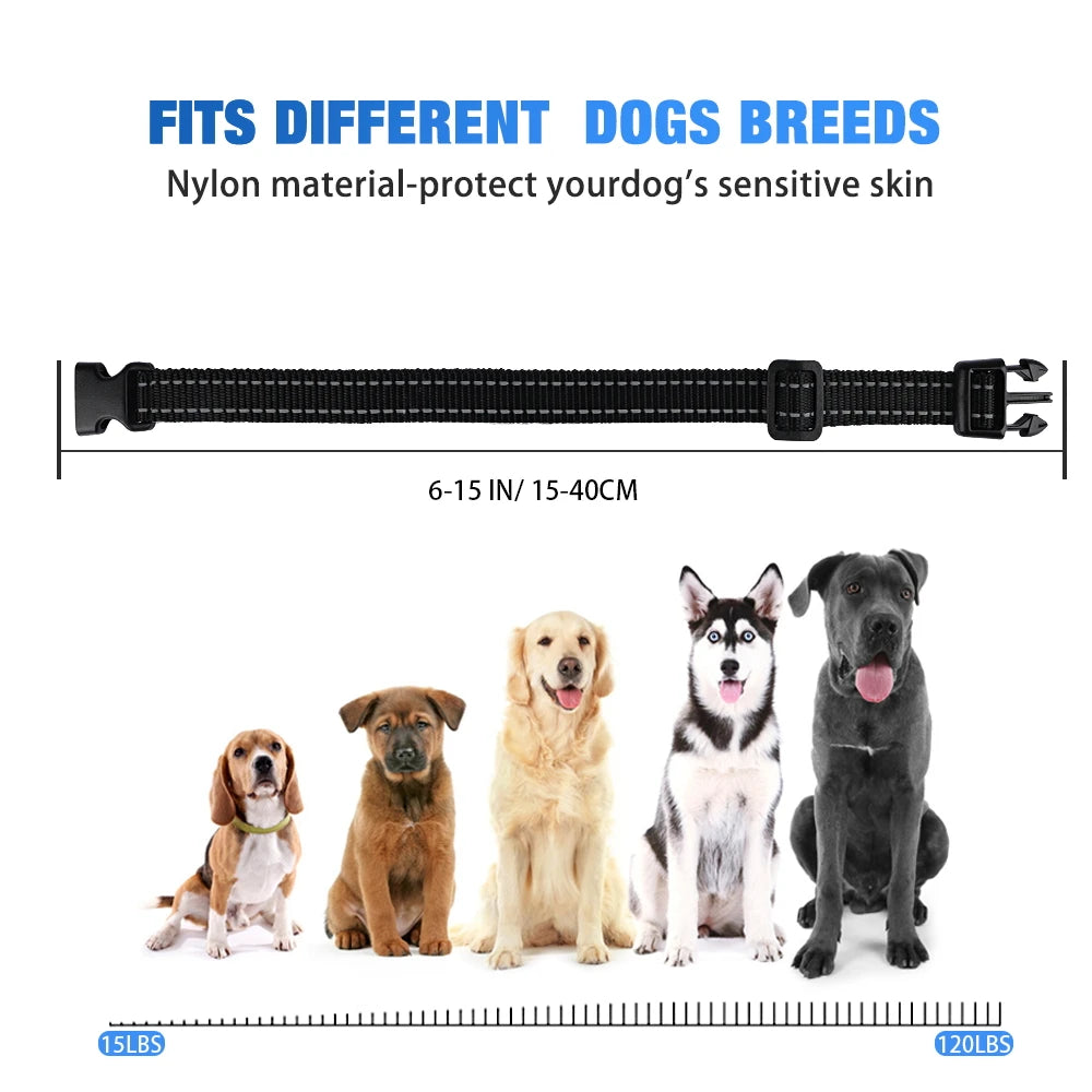 Dog Bark Collar Rechargeable Bark Collar Humane No Shock Barking Collar Vibration Beep Bark Collar for Small Medium Large Dogs