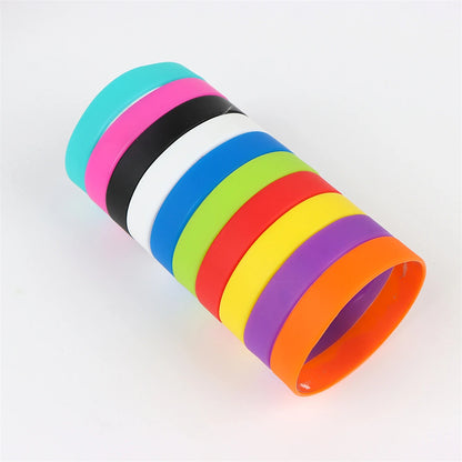 10Pcs/Lot Multicolor Luminous Heart Silicone Bracelets For Men Women Flower Sport Mix Style Rubber Wristband Bangle Jewelry Gift