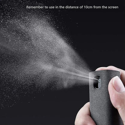 2 in 1 Mini Screen Cleaner Spray Bottle Portable Reusable Mobile Phone Tablet PC Laptop Screen Dust Remover Microfiber Cleaners