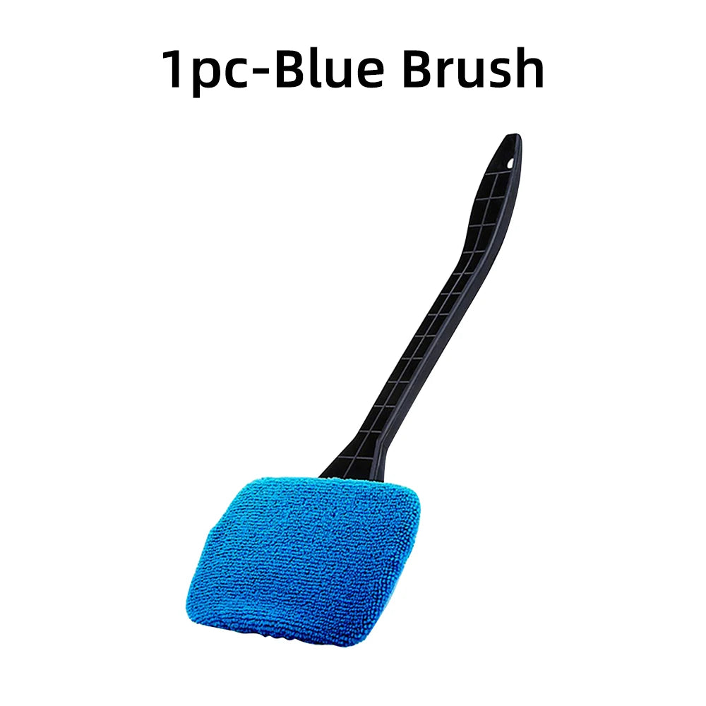 Car Window Cleaner Brush Kit Windshield Cleaning Wash Tool Inside Interior Auto Glass Wiper With Long Handle Car Accessories