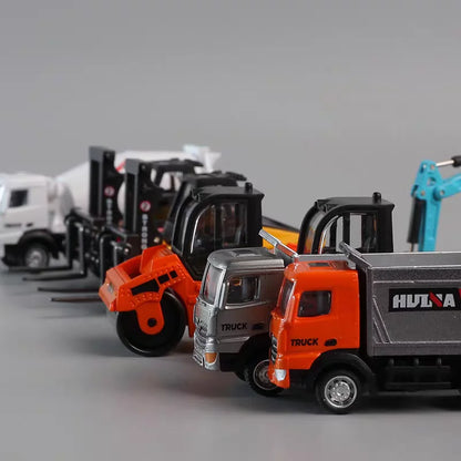 Huina 1/80 Alloy Excavator Truck Dumper Metal Engineering Car Model Toy Scale Cars Diecast Vehicle Toy Children Toys for Kids