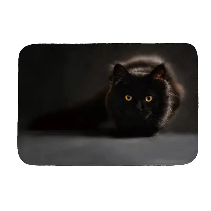 1pc Cute Cat Printed Mat,Thickened Soft Bath Mat For Bathroom, Water Absorbent Quick Dry Bath Mat, Machine Washable,Soft And Com