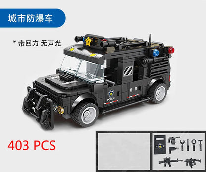 Special Forces SWAT Military Vehicle Car Police Station Bus Sets Building Blocks Kits Helicopters City Arms Truck Arrest Patrol