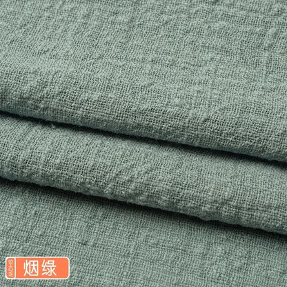 Solid Color Soft Thin Linen Cotton Fabric Organic Material Pure Natural Flax For Sewing DIY Handmade Clothes Patchwork Fabric