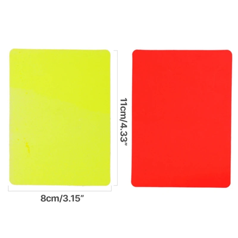 Sports Referee Penalty Cards For Soccer Sport Football Game Referee Card PVC Football Referee Card, Redness Yellow Cards