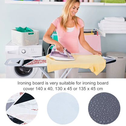 Ironing Board Cover Scorch Resistant, Extra Thick Cotton Iron Cover with Padding Heat Reflective Heavy Duty Pad Approx 140x50cm