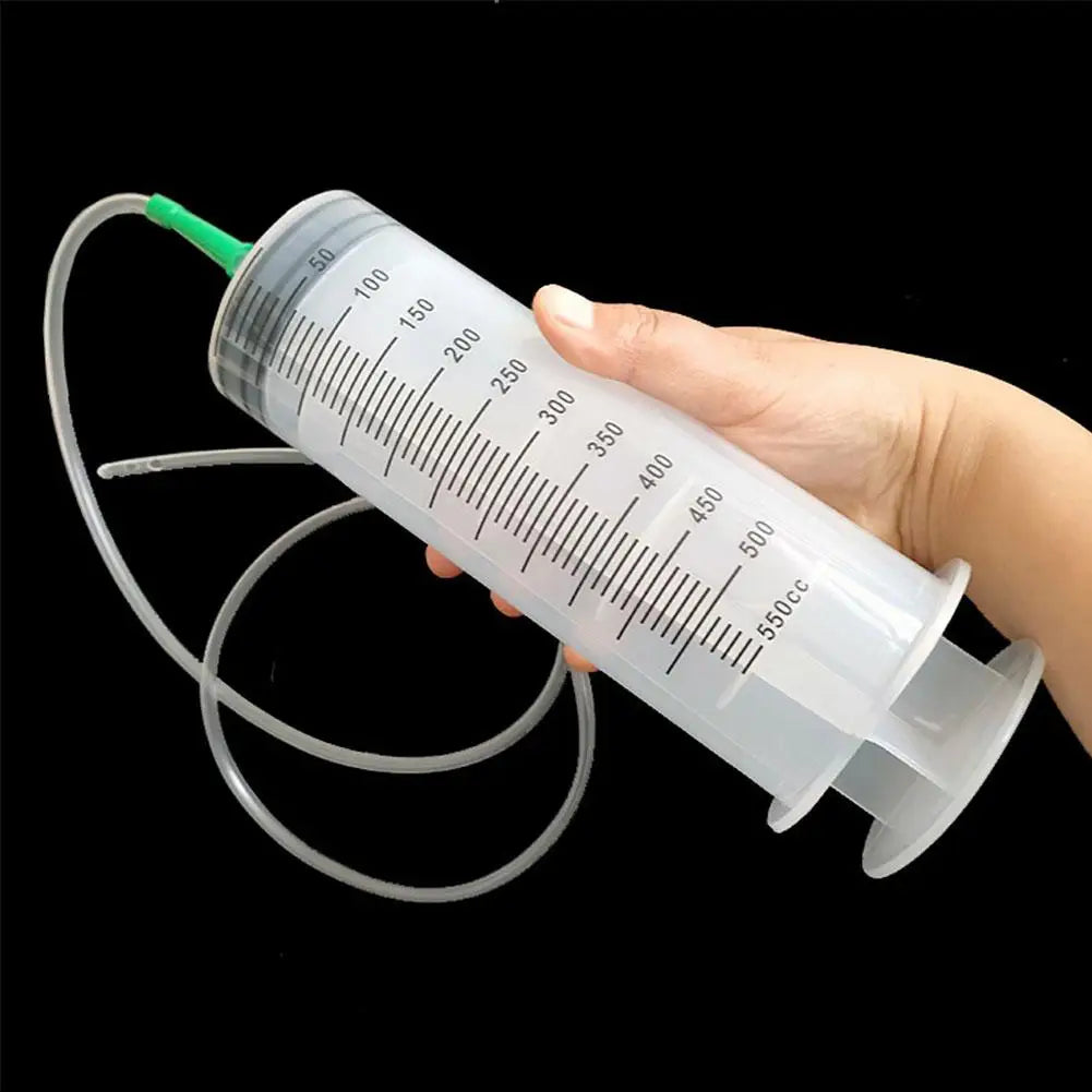 100/300/550ml Syringe Large Syringes Reusable Needle Barrel Oil Pump with Scale Oil Suction Vacuum Syringe Pistol Pump Extractor