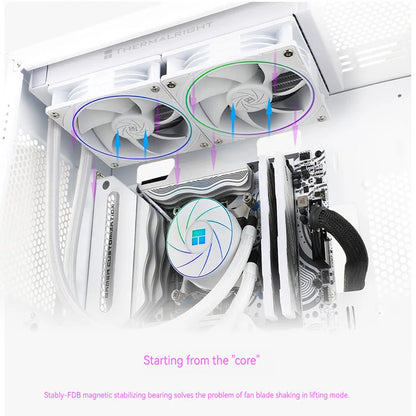 Thermalright TL-S12 Computer Case Cooling Fan 12cm PWM ARGB Colorful Aperture Adjustable Speed Shock Absorbing Silent Case Fan