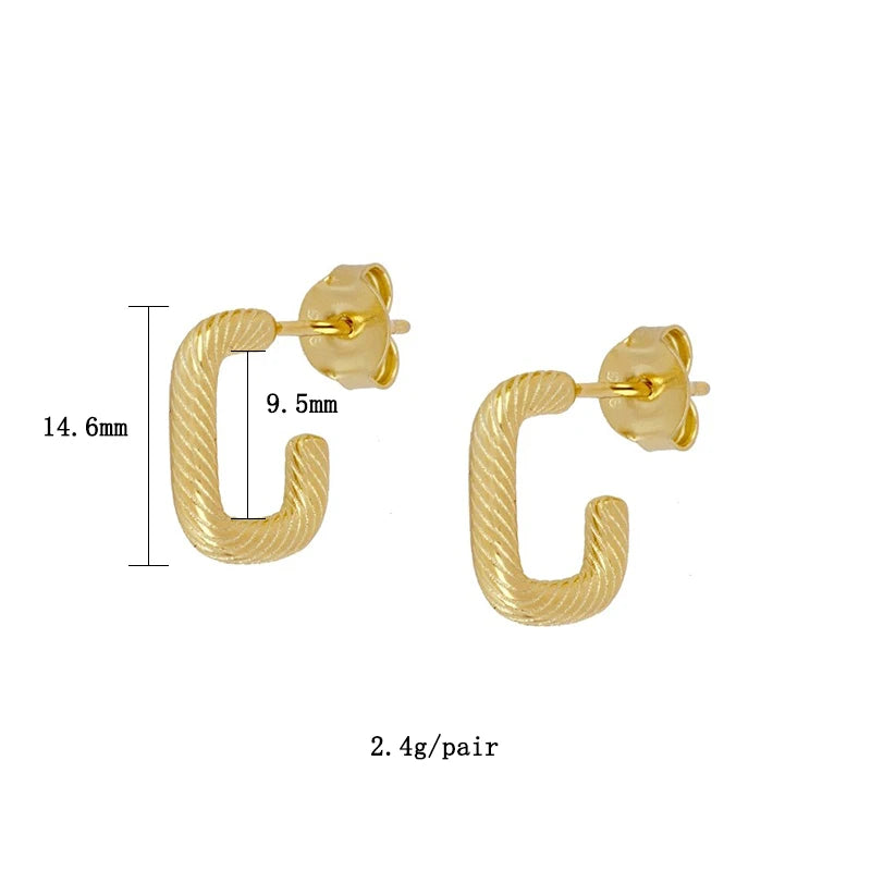 TIANDE Gold Color Earrings Set for Women Fashion Boho Zircon Ear Cuff Women's Stud Hoop Drop Earrings 2022 Jewelry Wholesale