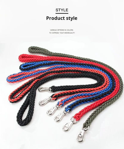 Comfort-Strong 5-Foot Braided Dog Leash: Ideal for Effective Training & Enjoyable Walks. Durability Meets Comfort