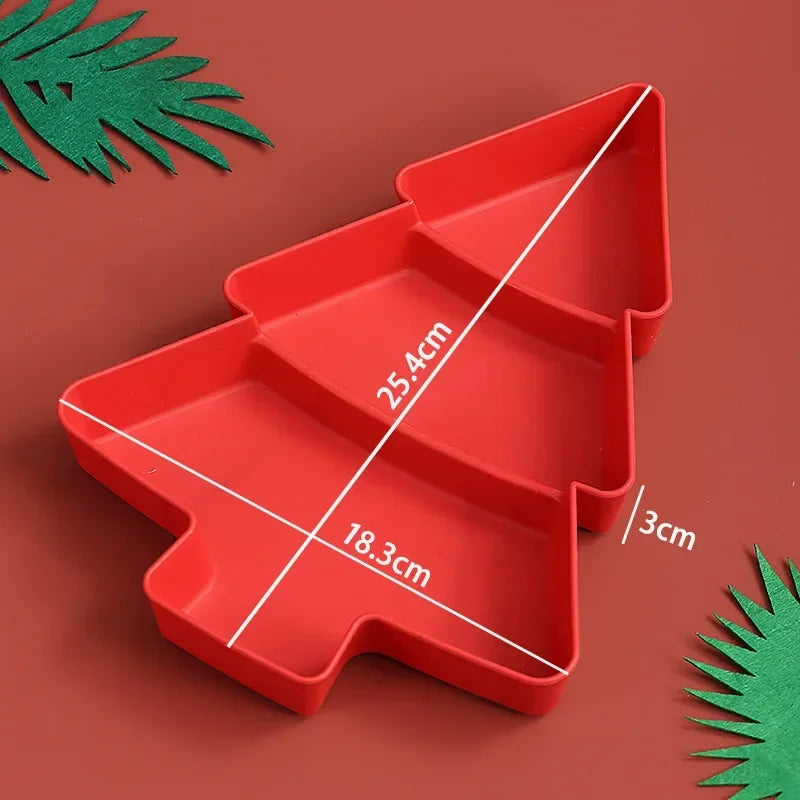 Christmas Tree Fruit Plate Marry Christmas Party Decorations For Home 2024 Navidad Noel Natal Xmas Gifts Happy New Year 2025