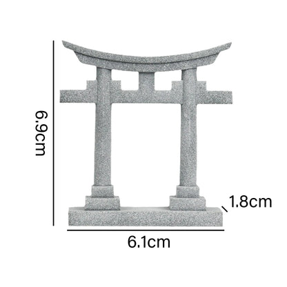 Japanese Torii Gate Miniature Statue Landscape Ornament Imitation Stone for Aquarium Decoration Landscaping Accessories