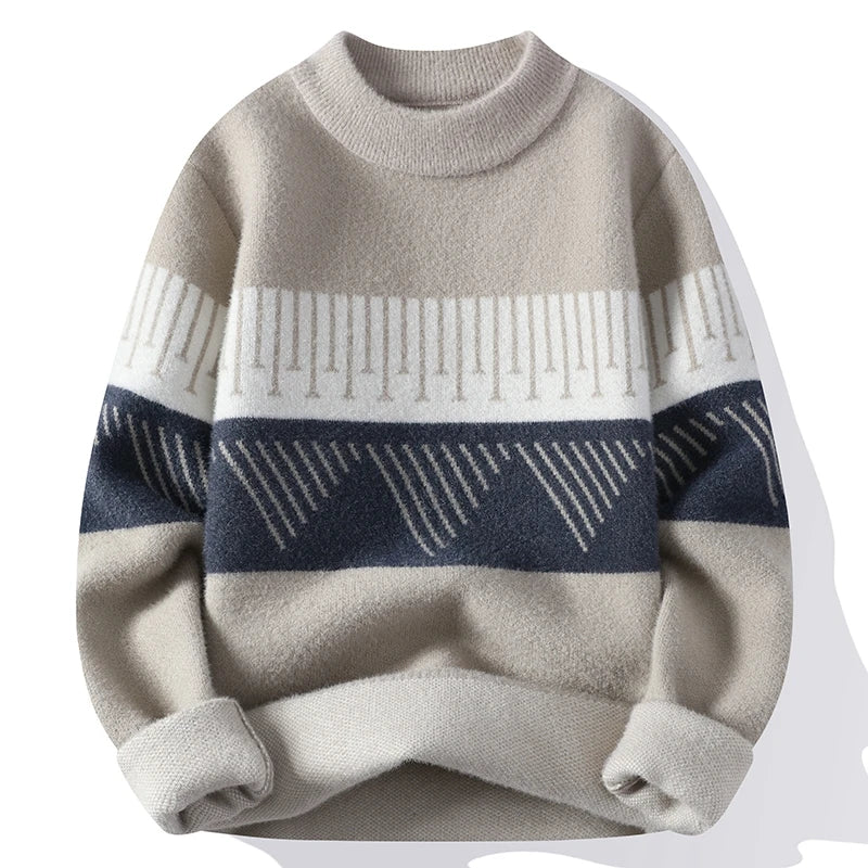 Fall Mens Christmas Cashmere Sweater O Neck Men Tops Quality Male Pullover Sweaters Thick Warm Pull Homme 2023