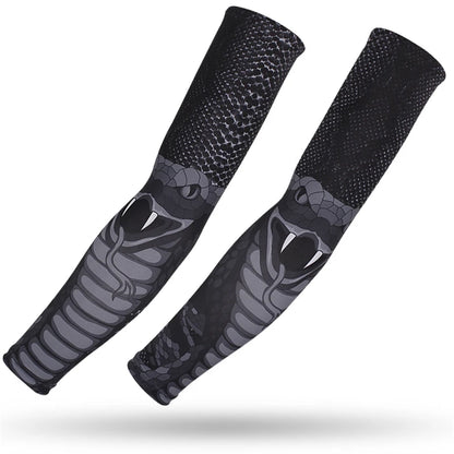 Running Arm Sleeve,2 Pcs Fishing,Driving,Cycling,3D Tattoo Sleeves, Summer UV Sun Protection,Sports Basketball Elbow Pad