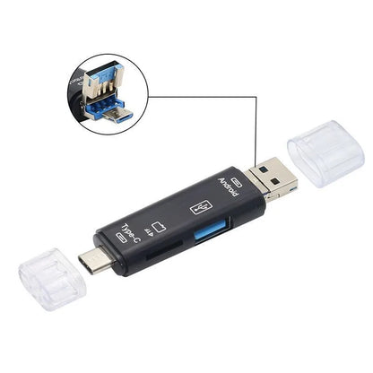 Elough OTG Micro SD Card Reader Flash Drive Smart Memory Card Reader Type C Cardreader USB C Adapter USB2.0 TF Card Adapter CF