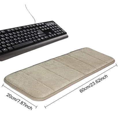 Nworld Ultra Memory Cotton Keyboard Pad Soft Sweat-absorbent Anti-slip Computer Wrist Elbow Mat Gift for Office Table Desktop