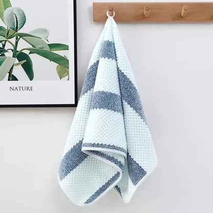 Bath Towel Washcloth Cotton Towel Solid Color Soft Absorbent Towels Multipurpose Use For Hotel Bathroom