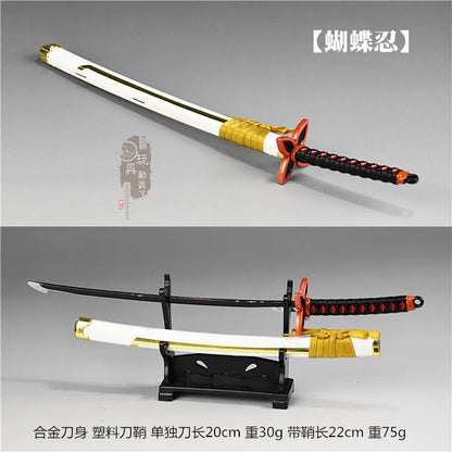 1/6 Japan Samurai Katana Demon Slayer Sword No Yaiba Espadas Manga Anime Accessories Model Uncut Blade Toy For 12" Action Figure