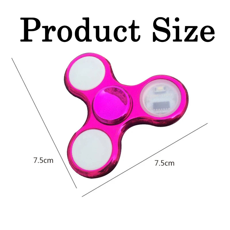 Creative Luminous LED Light Fidget Spinner Hand Top Spinners Glow In Dark Light EDC Figet Spiner Finger Stress Relief Toys