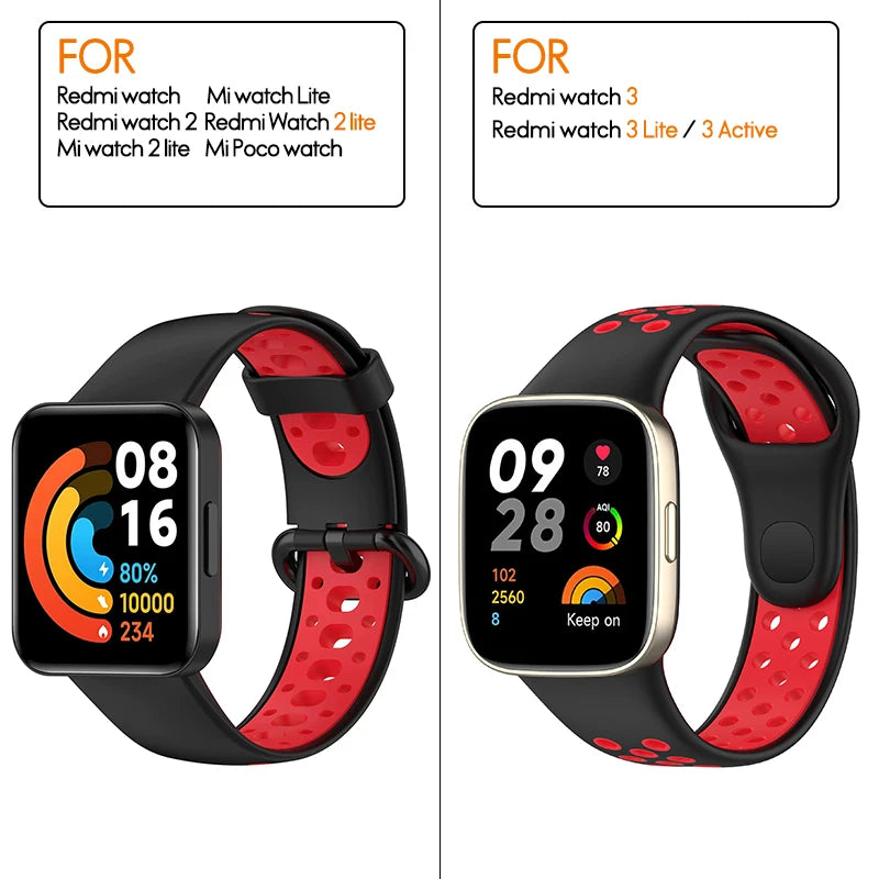 Silicone Strap For Xiaomi Mi Watch 2 3 Lite Mi poco Watch band For Redmi watch 2 Lite 3 Active Wrist Redmi watch 3 lite Bracelet