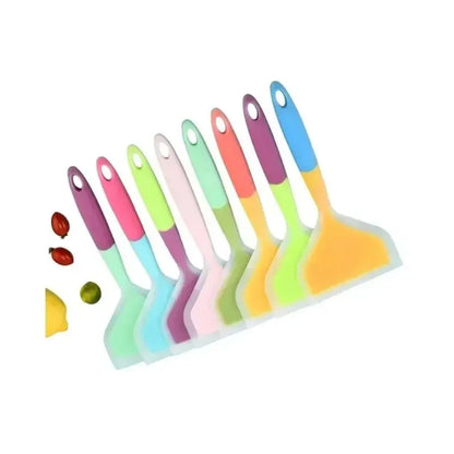 1PCS Random Color Silicone Kitchen Ware Cooking Utensils Spatula Beef Meat Egg Kitchen Scraper Wide Pizza Cooking Tools Shovel