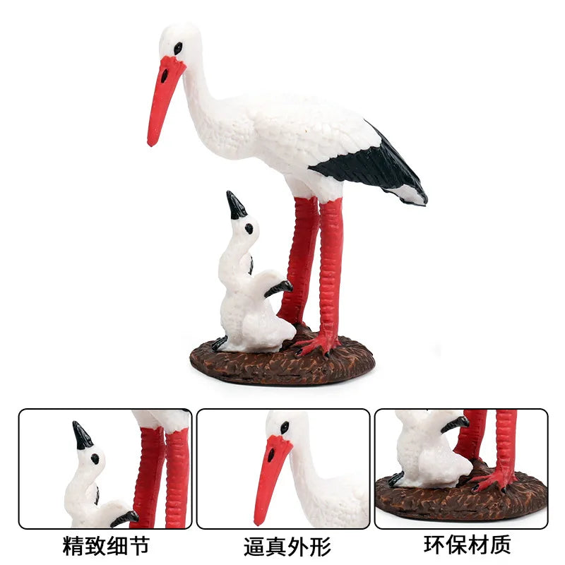 Simulation Of Wild Animals Birds Birds Storks And Cranes Toy Ornaments