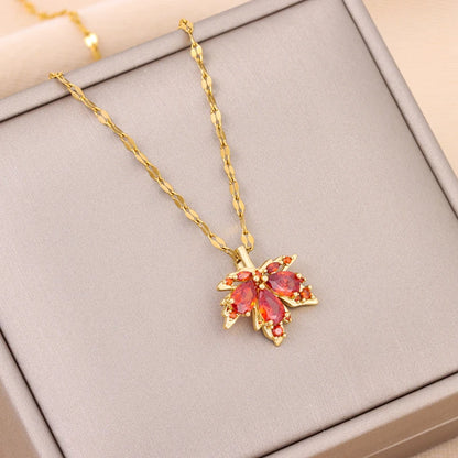 New Design Sense Light Luxury Pendant Necklaces For Women Trendy Stainless Steel Female Jewelry Ladies Neck Chain Accessories