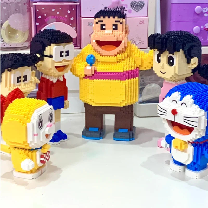 BALODY Doraemon building block Nobita Nobi Dorami model Minamoto Shizuka figure children's toy Christmas birthday gift