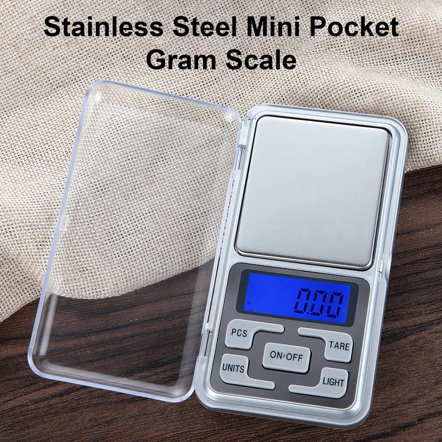 Stainless Steel Mini Pocket Weighing Electronic Carat Scale 0.01G High Precision Portable Household Electronic Jewellery Scale