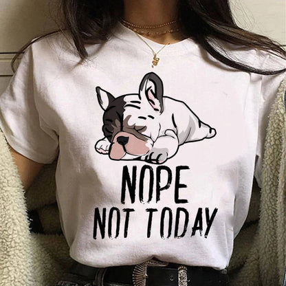 Gothic Tops Women Clothes French Bulldog T Shirt Women Graphic Tee Girl Japanese Clothes Women Clothes Shirts for Women Tops