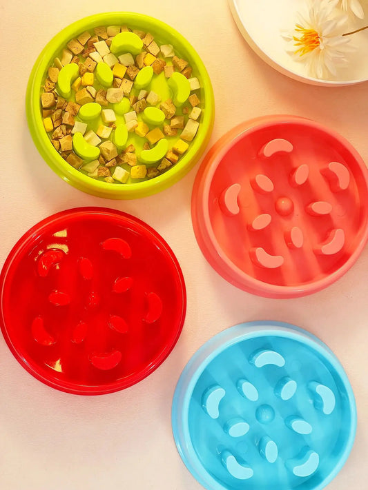 1 Pet bowl Dog Slow food bowl Anti-choke pet food bowl Dog bowl Cat bowl Dog rice bowl Dog food bowl for cats and dogs