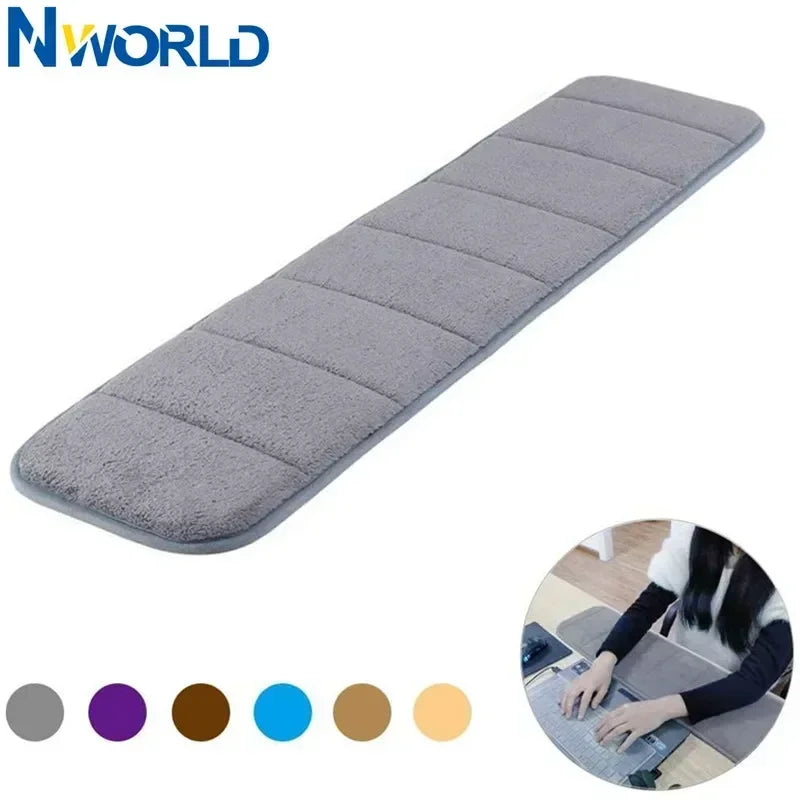 Nworld Ultra Memory Cotton Keyboard Pad Soft Sweat-absorbent Anti-slip Computer Wrist Elbow Mat Gift for Office Table Desktop