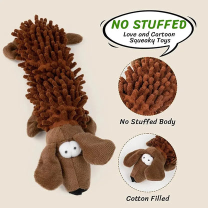 1 Plush Toy with a Dog Gnawing and Making Sounds