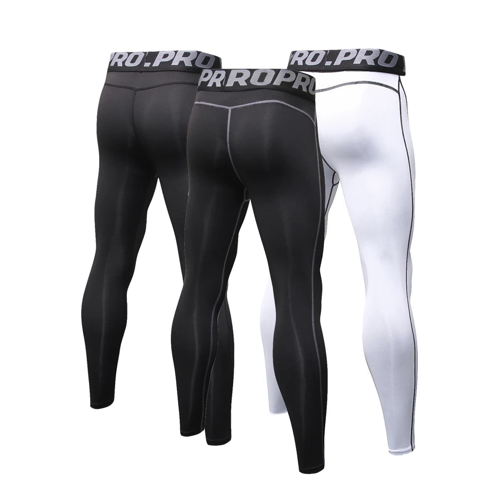 Men Compression Pants Quick Drying Running Basketball Leggings Workout Pants for Men Gym Tights Football Base Layers