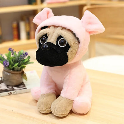 20cm Kawaii Dog Stuffed Cute Dress up Bulldog Shar Pei Animal Toys Lovely Dolls for Children Room Decor for Girls Birthday Gift