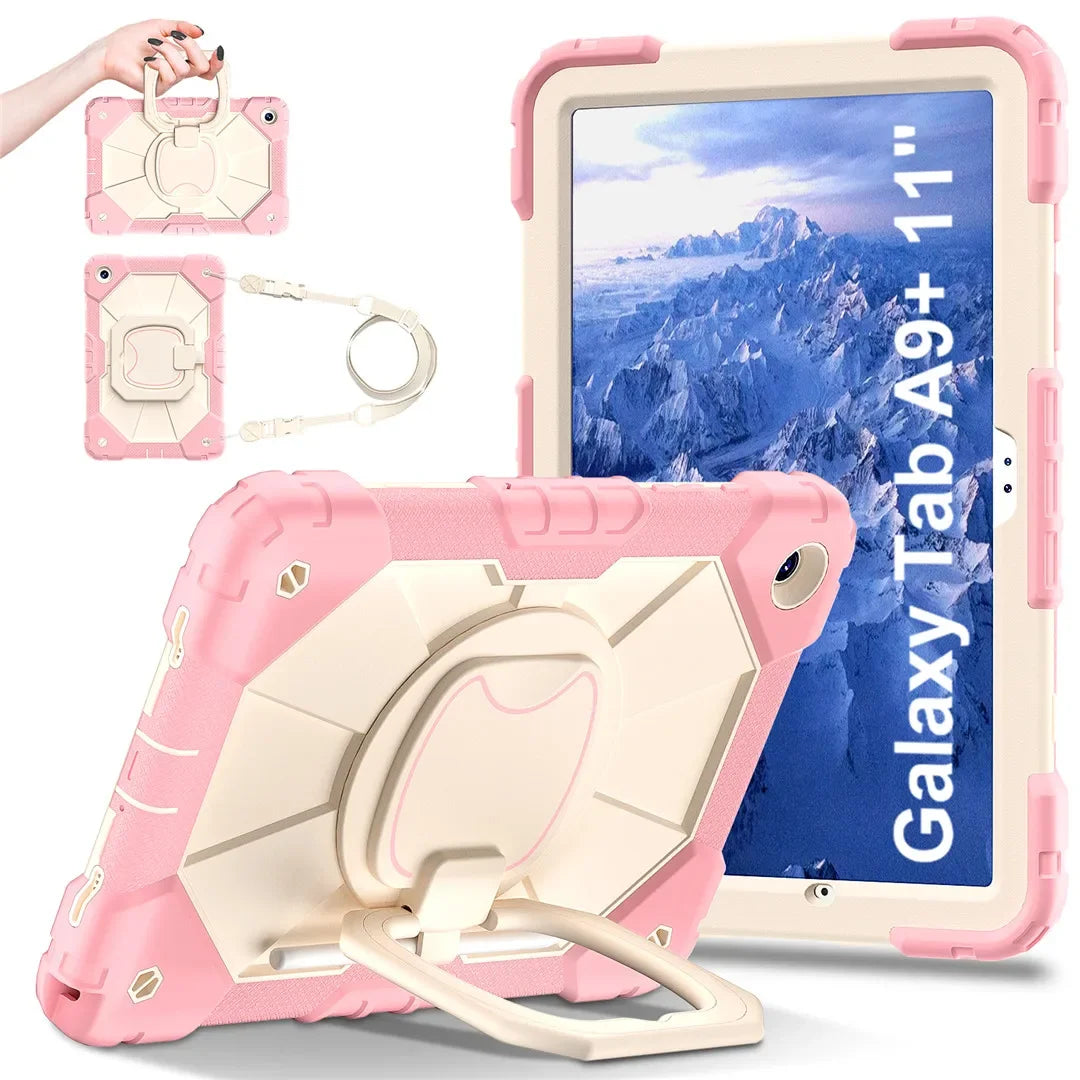 Kids Case For Samsung Galaxy Tab A9 Plus 11 inch 2023 SM-X210/X215/X216 Tab A8 10.5 Tablet Kickstand Shockproof Rugged Cover