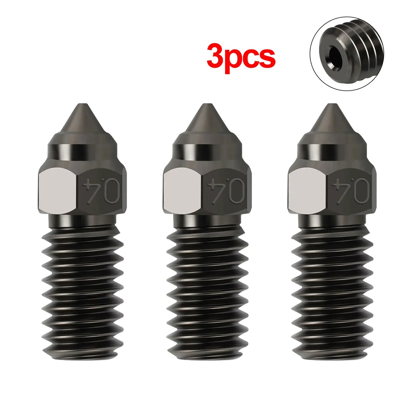 1/2/3pcs For ELEGOO Neptune 4 Nozzle Hardened/Stainless Steel/Brass 0.2,0.4,0.6,0.8mm High-Speed Nozzle For Elegoo Neptune 4 pro